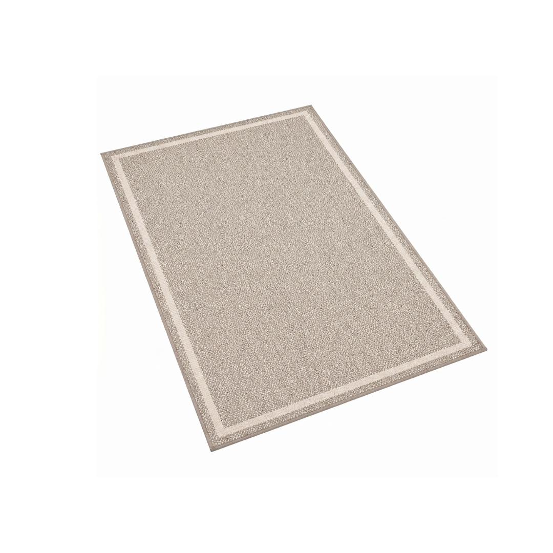Flat Woven Rectangular Area Rug with TPE Backing for Flooring