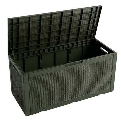 Outdoor Storage Box for Garden Tools - 400 Liters Resin Deck Organizer