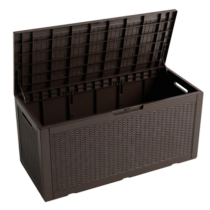 Outdoor Storage Box for Garden Tools - 400 Liters Resin Deck Organizer