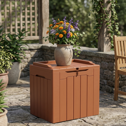 Outdoor Storage Box for Patio Deck – 117.3 L Capacity with Locking Lid