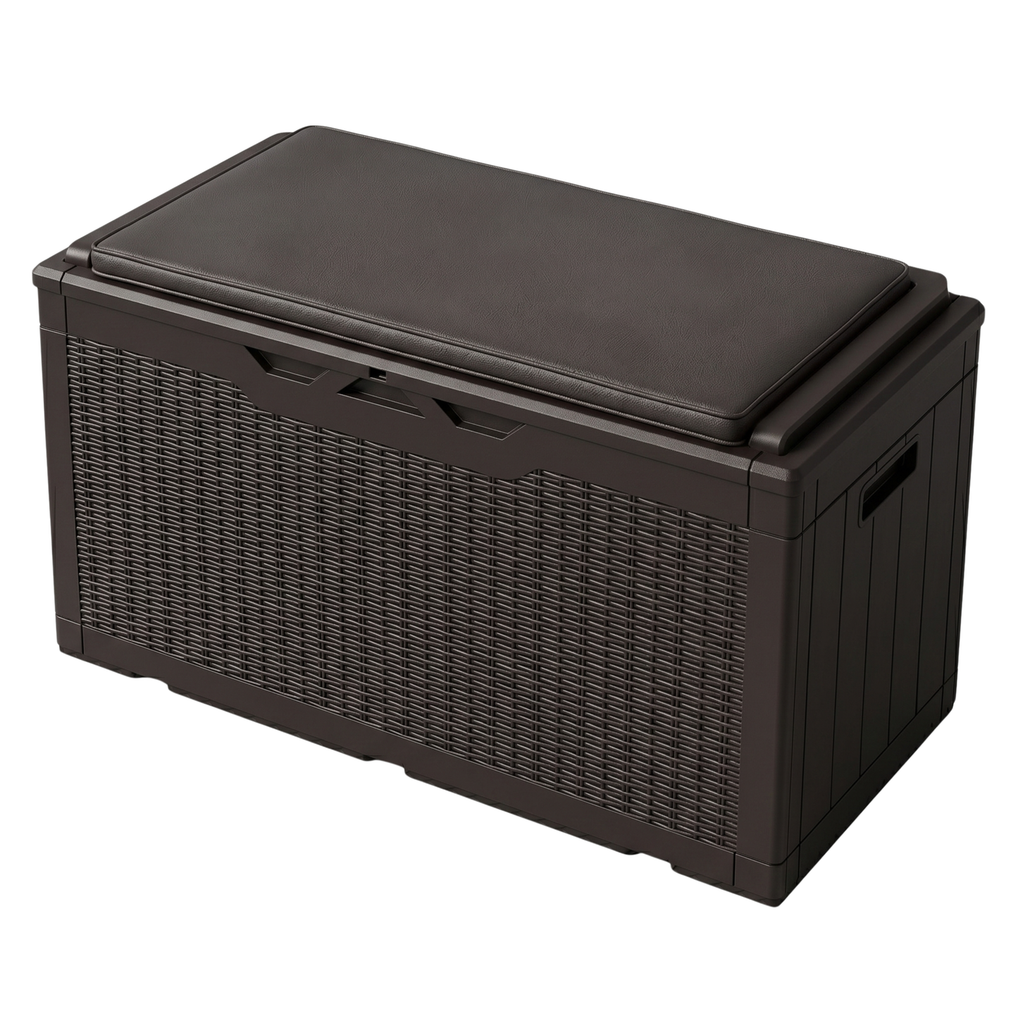 Deck Box for Storage with Cushioned Seating and Lift-Open Feature