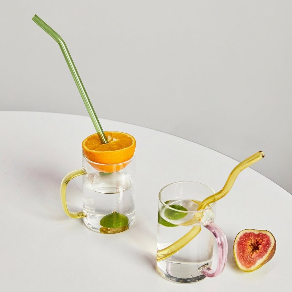 Artisan Glass Drinking Straws - Stylish & Eco-Conscious