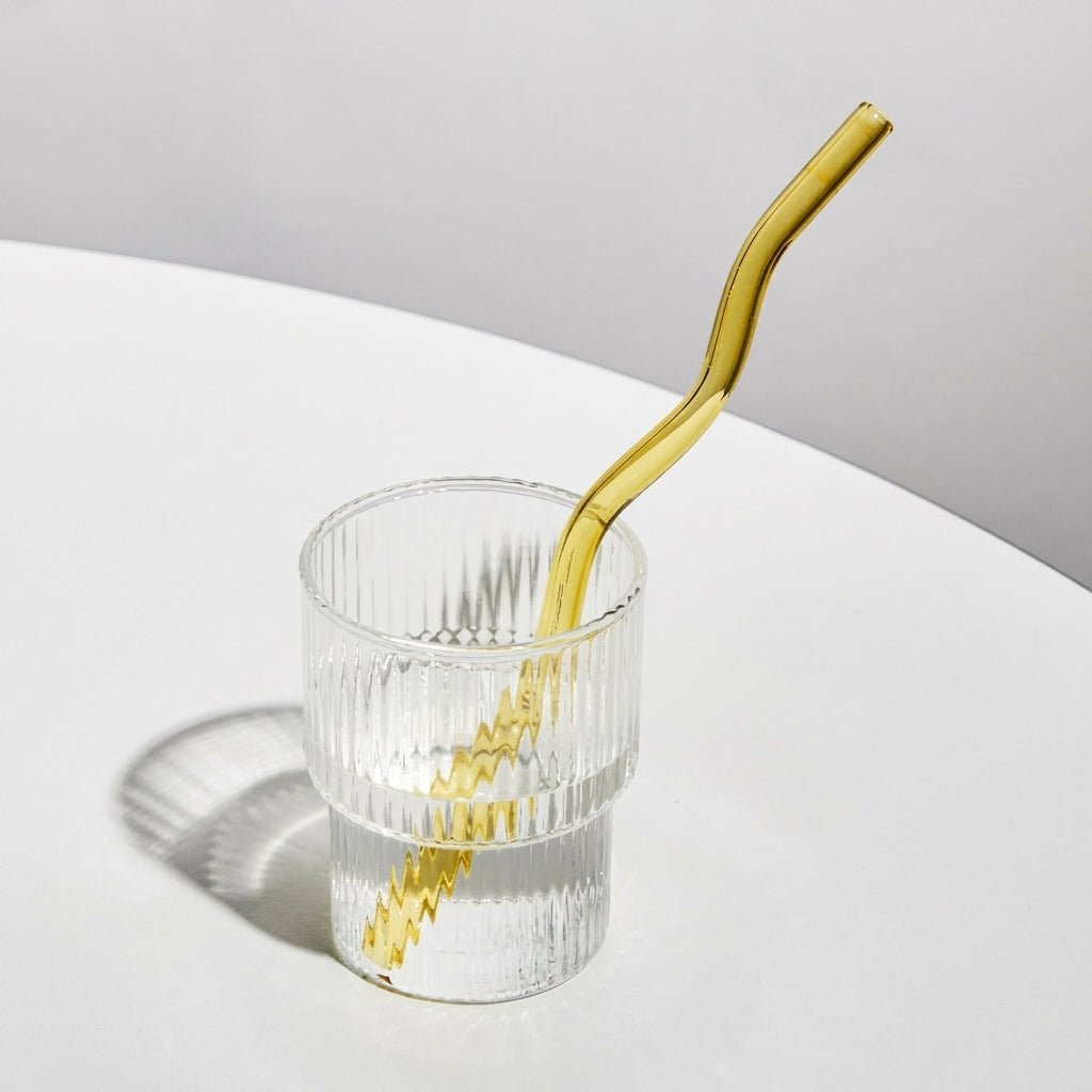 Artisan Glass Drinking Straws - Stylish & Eco-Conscious