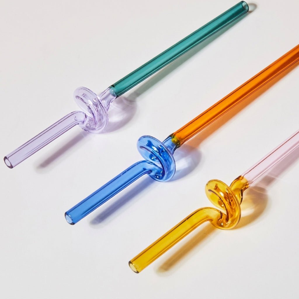 Artisan Glass Drinking Straws - Stylish & Eco-Conscious