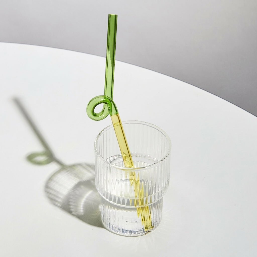 Artisan Glass Drinking Straws - Stylish & Eco-Conscious