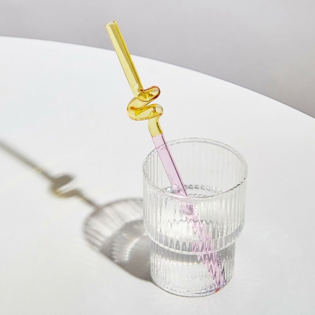 Artisan Glass Drinking Straws - Stylish & Eco-Conscious