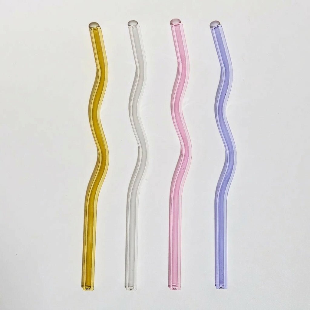 Artisan Glass Drinking Straws - Stylish & Eco-Conscious