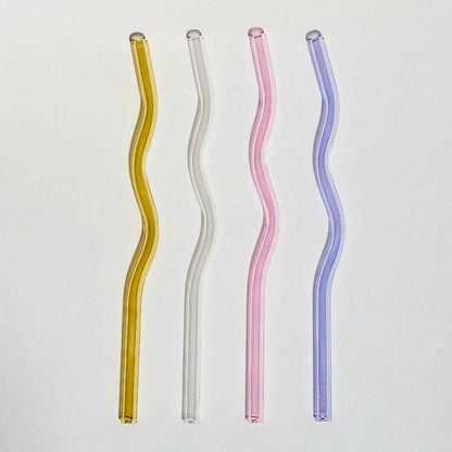 Artisan Glass Drinking Straws - Stylish & Eco-Conscious