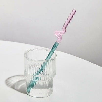 Artisan Glass Drinking Straws - Stylish & Eco-Conscious