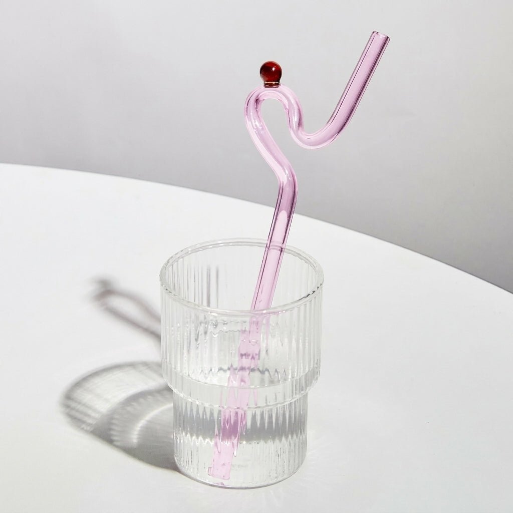 Artisan Glass Drinking Straws - Stylish & Eco-Conscious