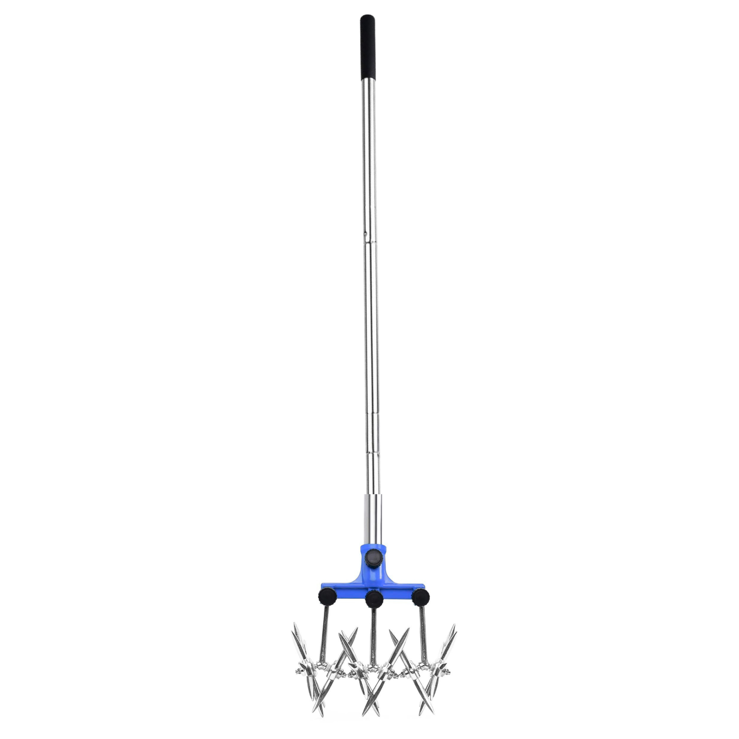 Adjustable Stainless Steel Garden Tool - Handheld Rotary Cultivator Tiller