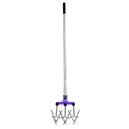 Adjustable Stainless Steel Garden Tool - Handheld Rotary Cultivator Tiller