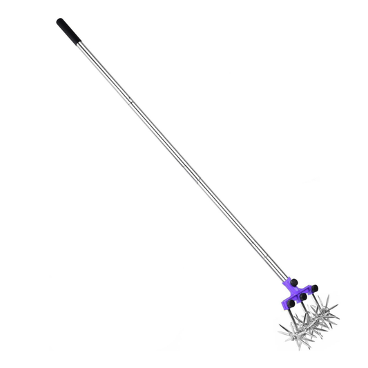 Adjustable Stainless Steel Garden Tool - Handheld Rotary Cultivator Tiller