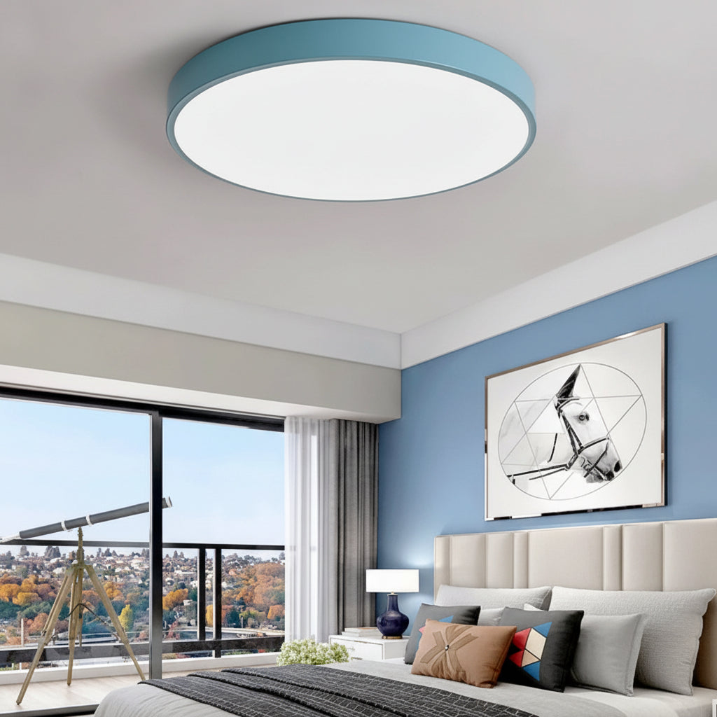 Sleek Circular LED Ceiling Fixture for Bright Spaces