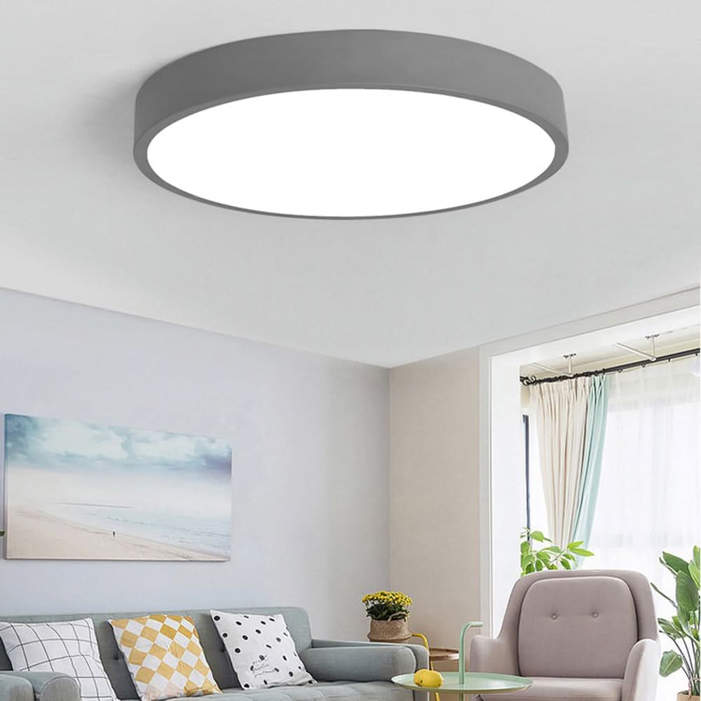 Sleek Circular LED Ceiling Fixture for Bright Spaces