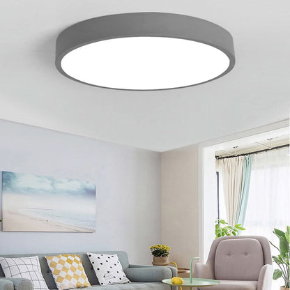 Sleek Circular LED Ceiling Fixture for Bright Spaces