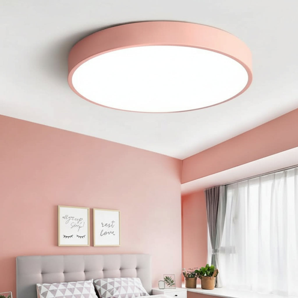 Sleek Circular LED Ceiling Fixture for Bright Spaces