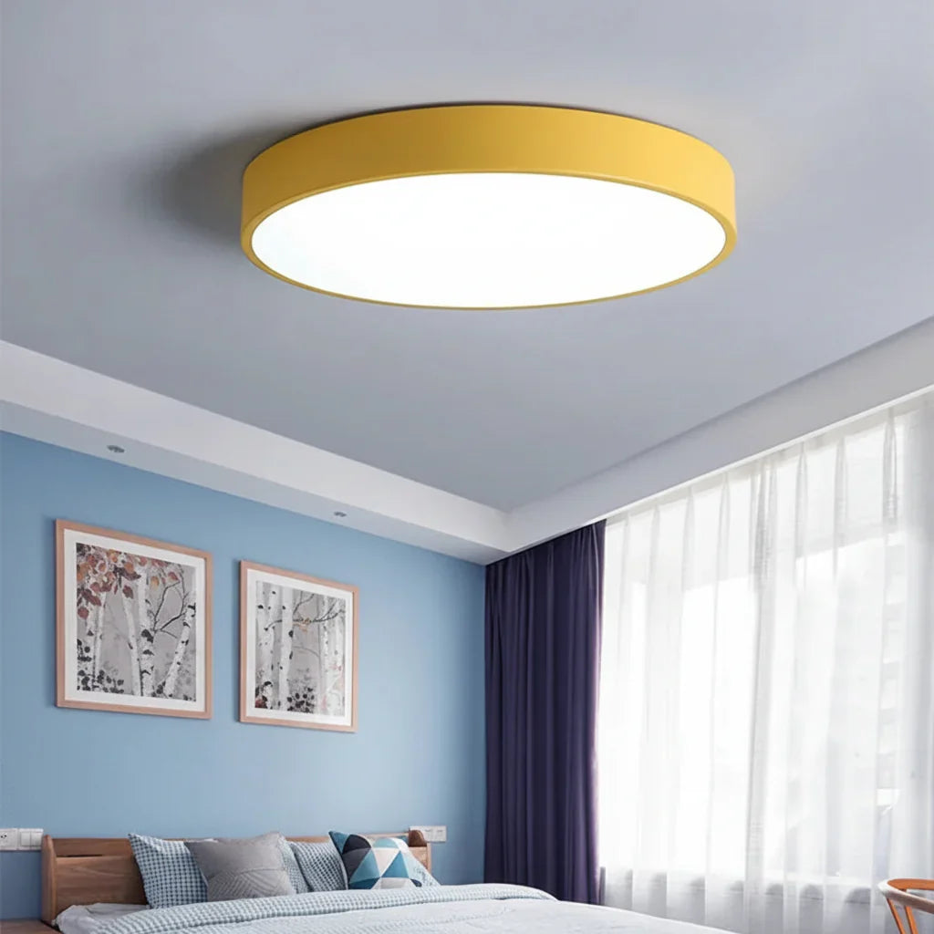 Sleek Circular LED Ceiling Fixture for Bright Spaces