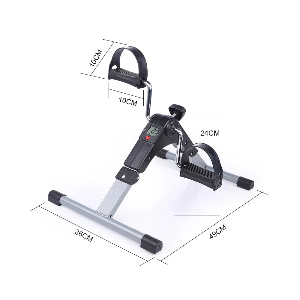 Compact Under-Desk Exercise Bike - Foldable Mini Design