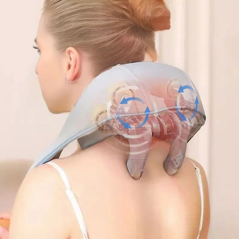 Portable Heated Massager for Neck and Shoulders – Deep Tissue Relief