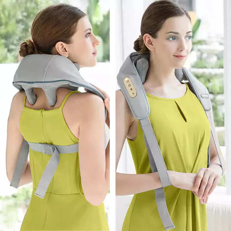 Portable Heated Massager for Neck and Shoulders – Deep Tissue Relief