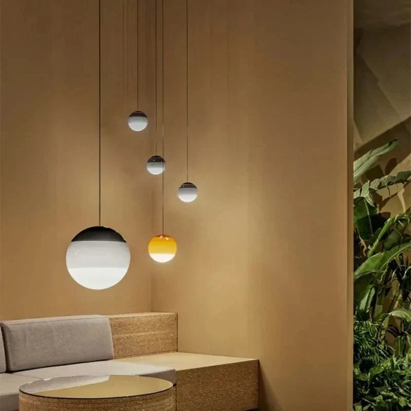 Stylish Pendant Light with Vibrant Color Transitions