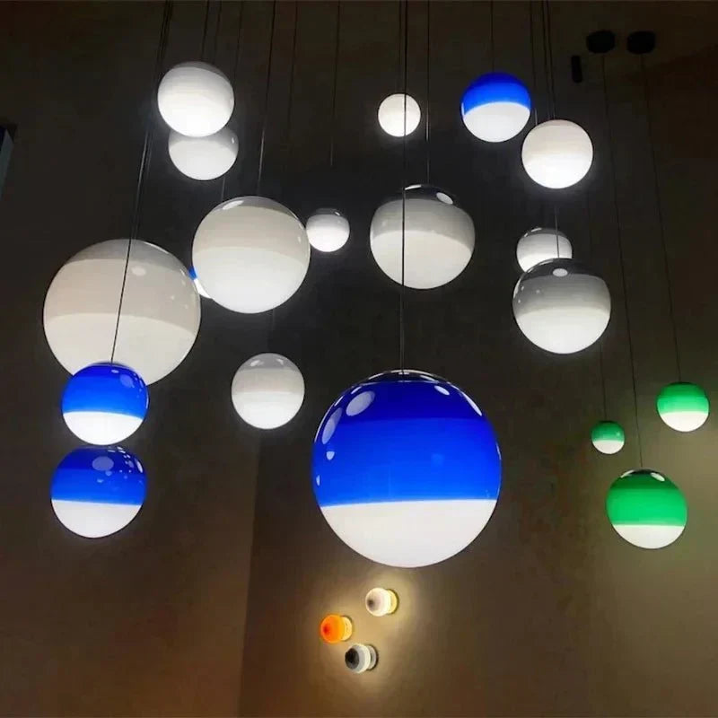Stylish Pendant Light with Vibrant Color Transitions