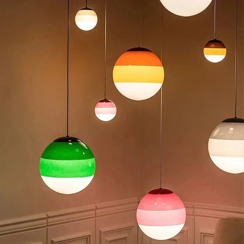 Stylish Pendant Light with Vibrant Color Transitions