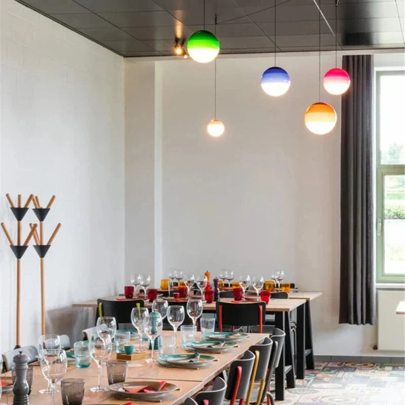 Stylish Pendant Light with Vibrant Color Transitions