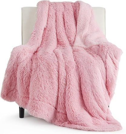 Soft Plush Fleece Blanket for Home Use, Machine Washable Sherpa
