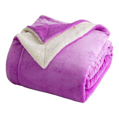 Cozy Microfiber Sherpa Blanket for Beds and Sofas