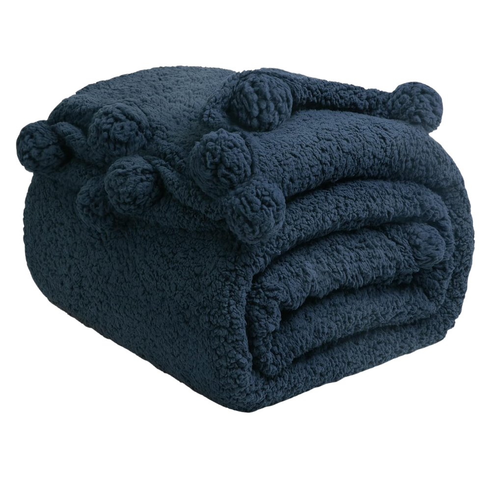 Cozy Microfiber Sherpa Blanket for Beds and Sofas