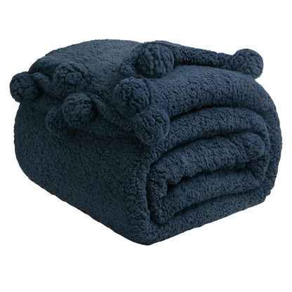 Cozy Microfiber Sherpa Blanket for Beds and Sofas