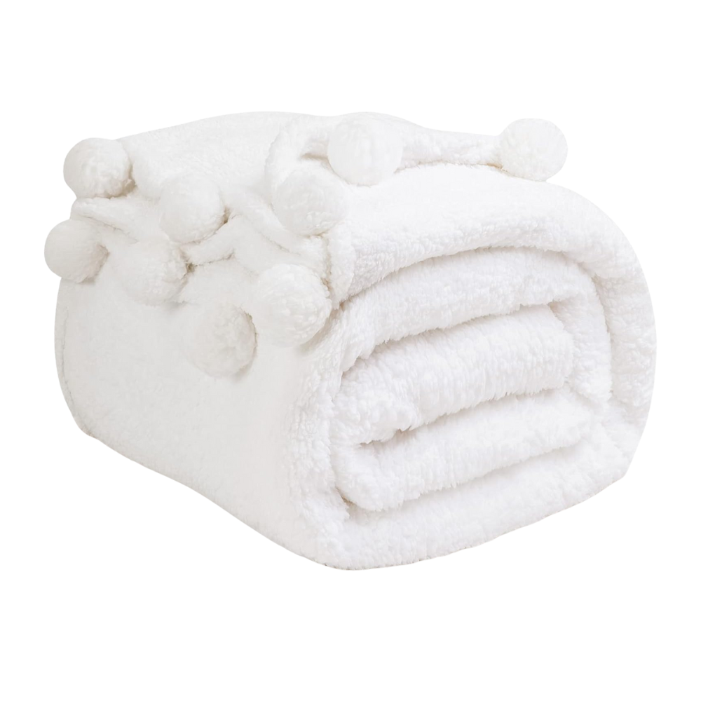 Cozy Microfiber Sherpa Blanket for Beds and Sofas