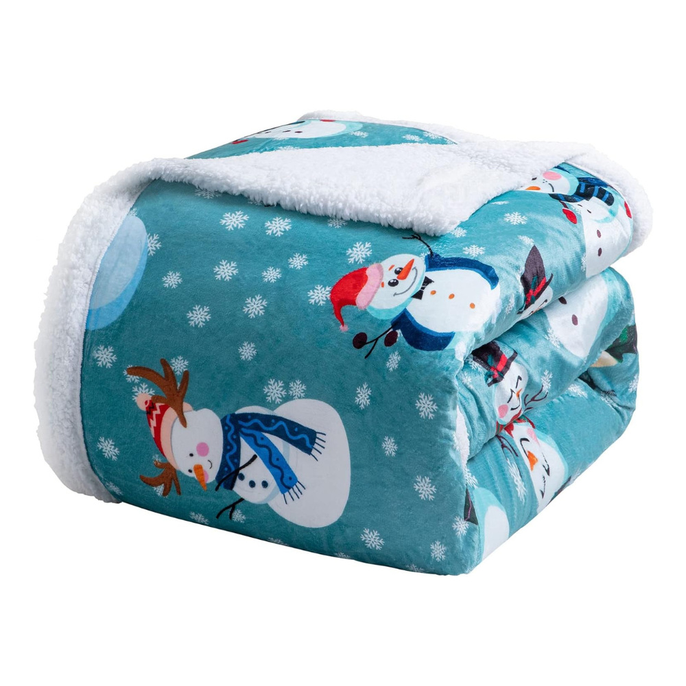 Cozy Microfiber Sherpa Blanket for Beds and Sofas