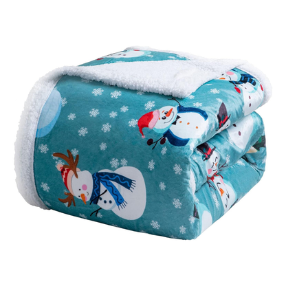 Cozy Microfiber Sherpa Blanket for Beds and Sofas