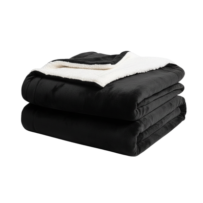 Cozy Microfiber Sherpa Blanket for Beds and Sofas