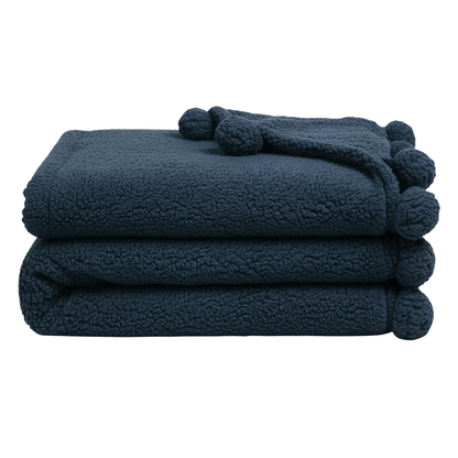 Cozy Microfiber Sherpa Blanket for Beds and Sofas