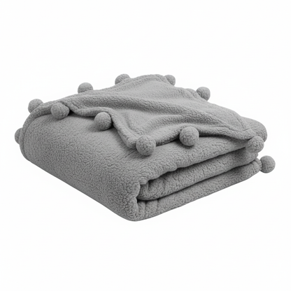 Cozy Microfiber Sherpa Blanket for Beds and Sofas