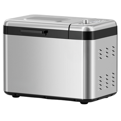 Large Bread Maker with Timer and 15 Baking Programs in Silver