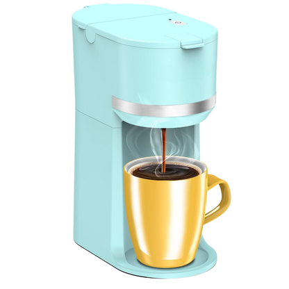 Compact Coffee Brewer for K-Cups and Ground Coffee, Quick Brewing