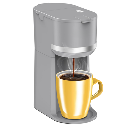 Compact Coffee Brewer for K-Cups and Ground Coffee, Quick Brewing