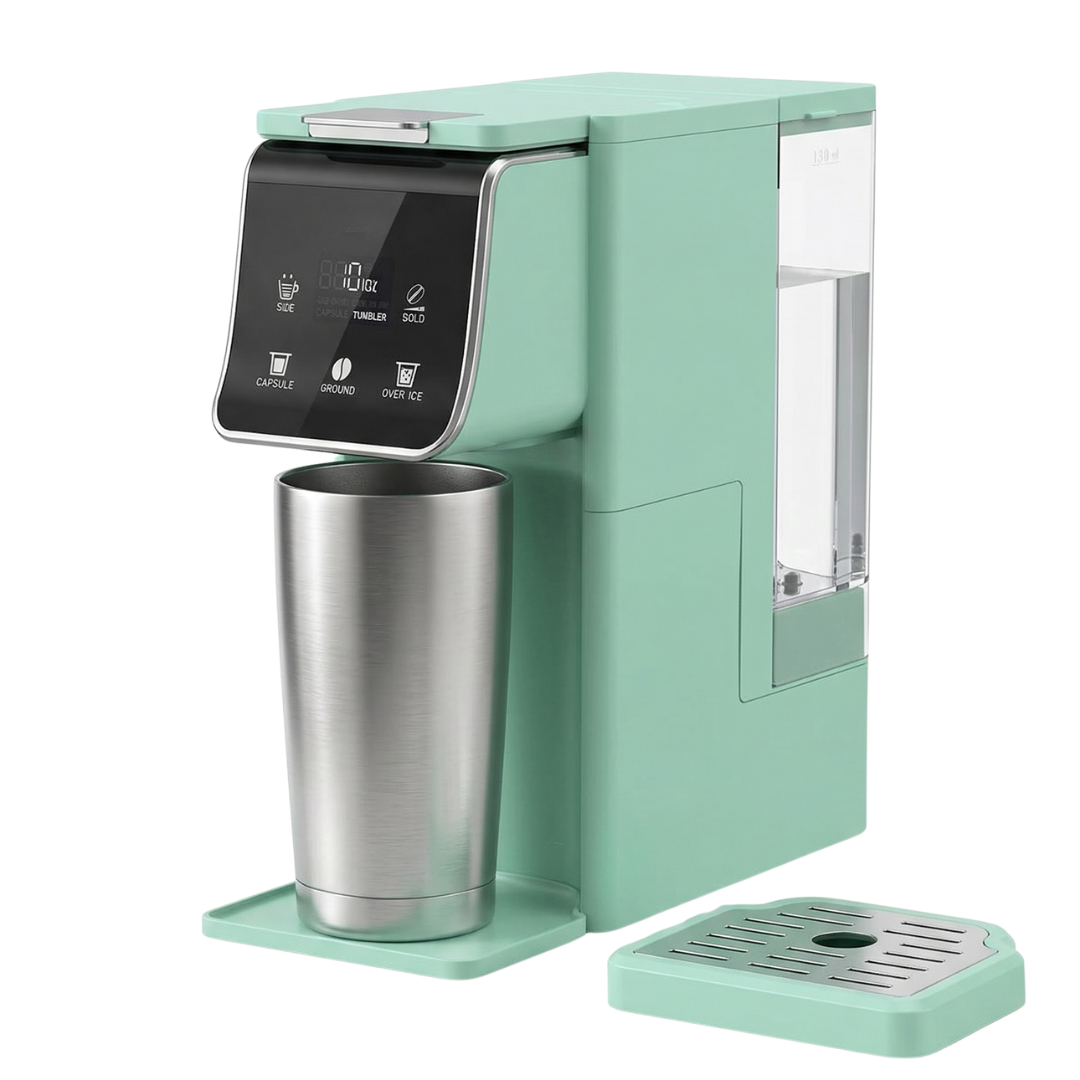 Coffee Brewer for Single Servings with 52oz Water Tank, K-Cup & Tea