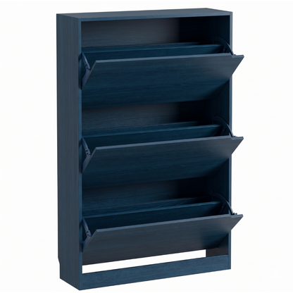 Narrow Entryway Storage Cabinet with 3 Flip Drawers for Shoes