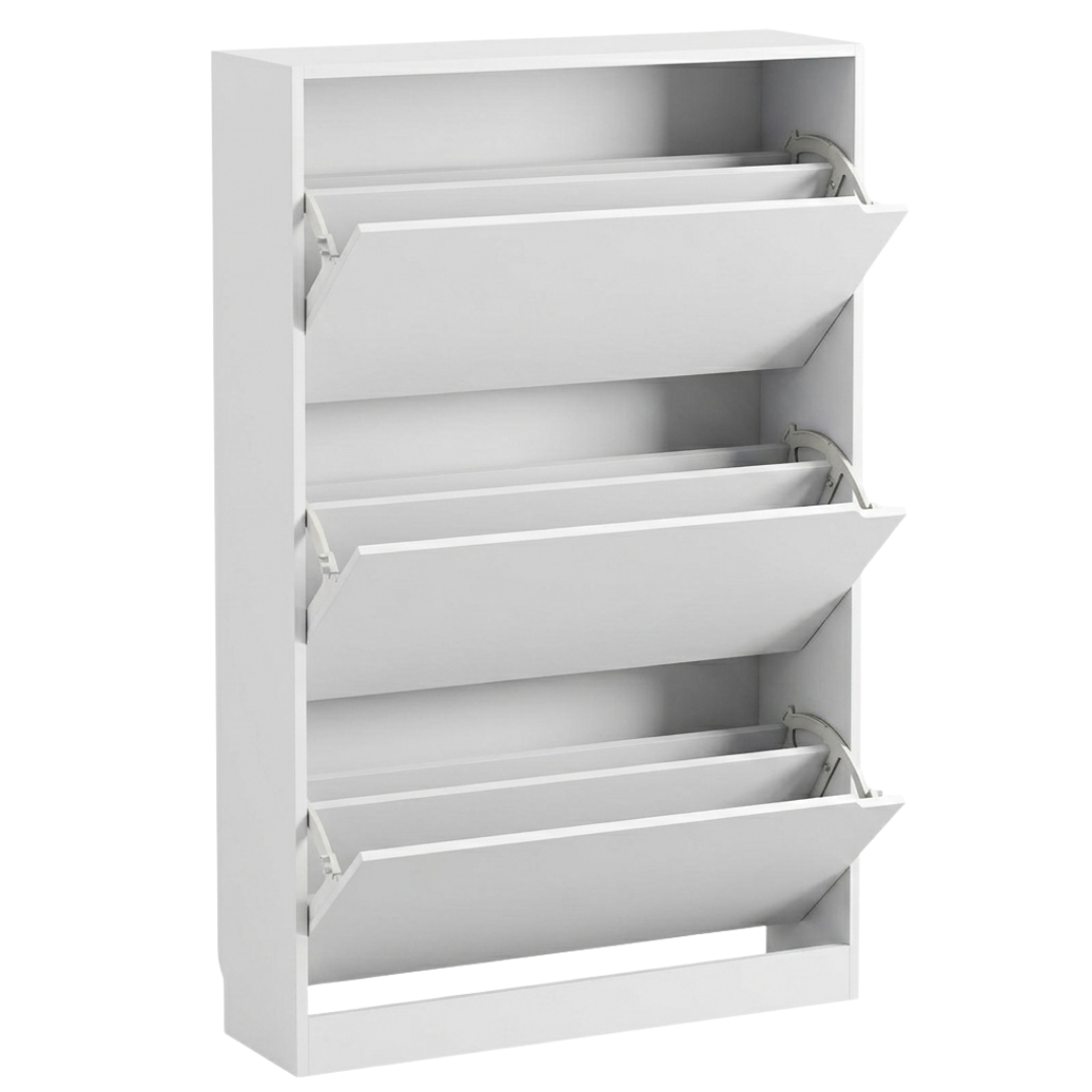 Narrow Entryway Storage Cabinet with 3 Flip Drawers for Shoes