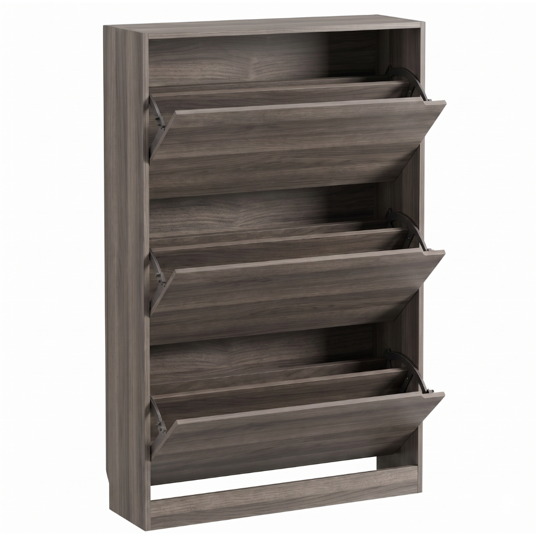 Narrow Entryway Storage Cabinet with 3 Flip Drawers for Shoes