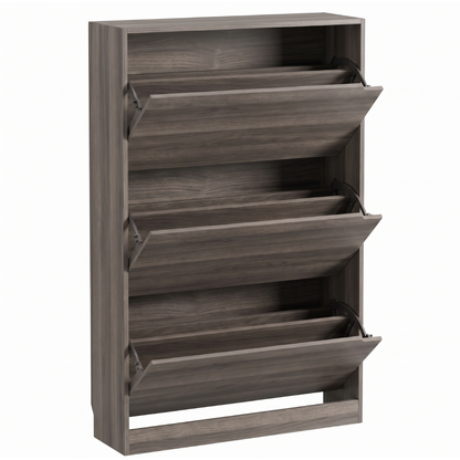 Narrow Entryway Storage Cabinet with 3 Flip Drawers for Shoes