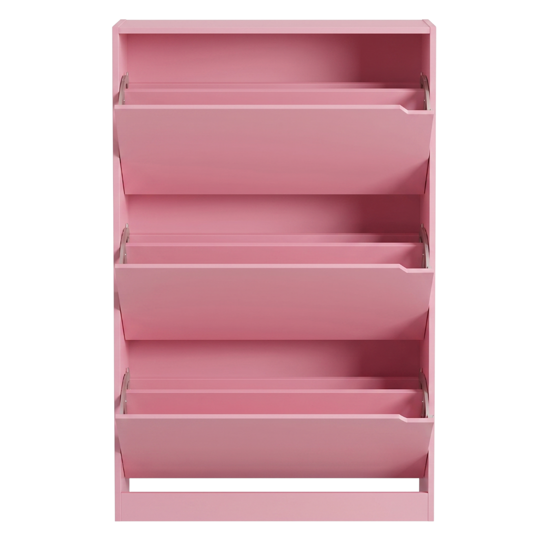 Narrow Entryway Storage Cabinet with 3 Flip Drawers for Shoes