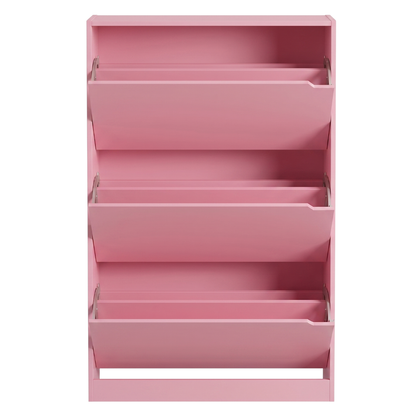 Narrow Entryway Storage Cabinet with 3 Flip Drawers for Shoes