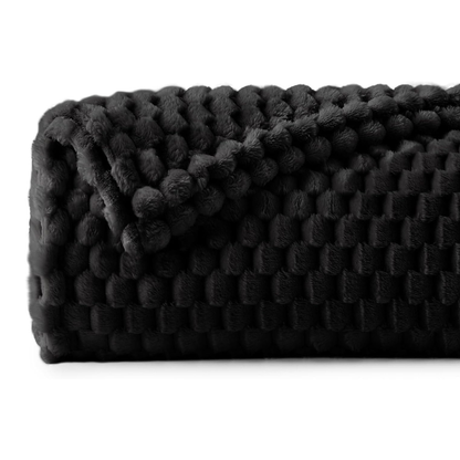3D Textured Soft Fleece Blanket for Home Decor, Couch, and Bed